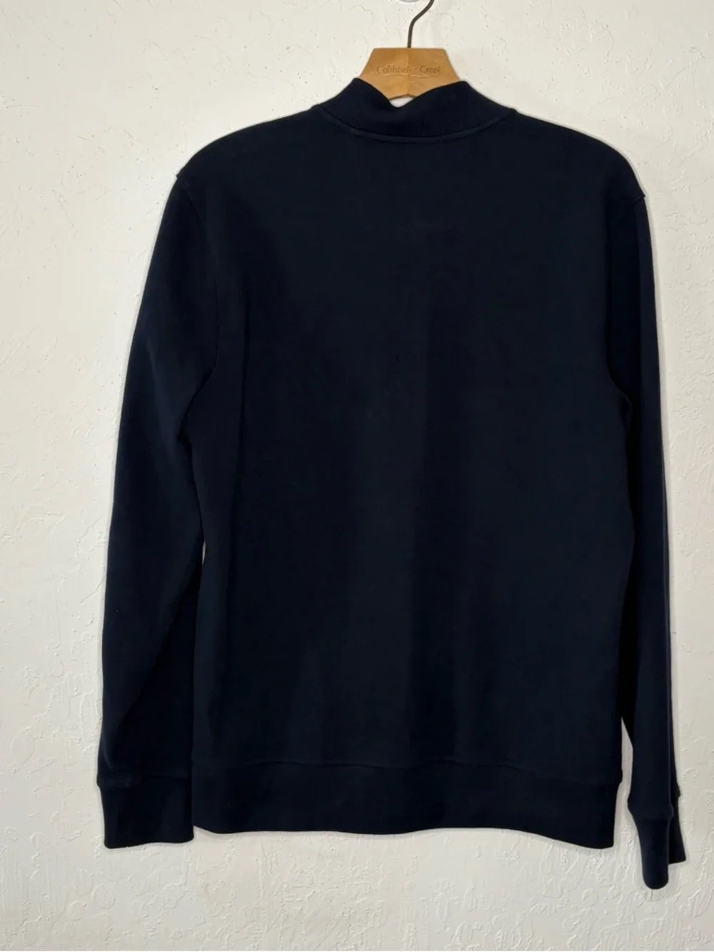Banana Republic Sweater Jacket Mens M Bomber Cardigan Full Zip Navy Blue Pockets